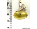 Genuine Baltic amber golden pendant with fossil insect- Fly. #g160_0006