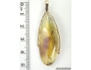 Genuine Baltic amber golden pendant with fossil insects- 4 Gnats #g160_0003