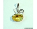 Genuine Baltic amber golden pendant with fossil insect- Caddisfly #g160_0007