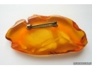 Genuine Unique Color Antique Broshe Baltic amber stone 15.7g #st-044