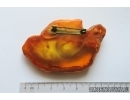 Genuine Unique Color Antique Broshe Baltic amber stone 16.8 g #st-048