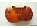 Genuine Unique Color Antique Broshe Baltic amber stone 20 g #st-071