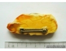 Genuine Unique Color Antique Broshe Baltic amber stone 7.6 g #st-081